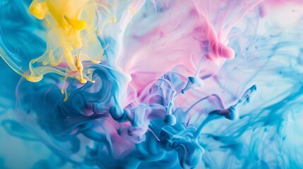 Beautiful colorful abstract background. Stylish modern background. Watercolor ink in water. Powerful explosion of paints on a white background. Cool trending screensaver. High quality photo