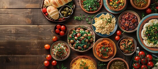 Exotic Middle Eastern Mezze Spread A Vibrant Culinary Journey in D Rendering