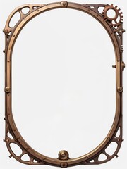 ged Brass Steampunk Gear Frame with Ornate Details