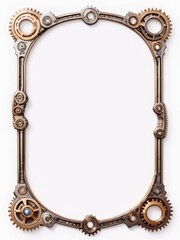 ged Brass Steampunk Gear Frame with Ornate Details