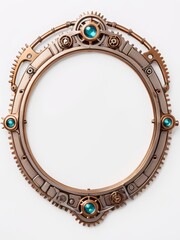 ged Brass Steampunk Gear Frame with Ornate Details