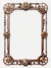 ged Brass Steampunk Gear Frame with Ornate Details