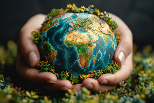 A multinational team of scientists collaborating on a research project, pooling their expertise to tackle global challenges. Concept of global scientific cooperation and innovation. Generative Ai.