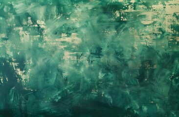 Abstract Green Background with Grunge Texture