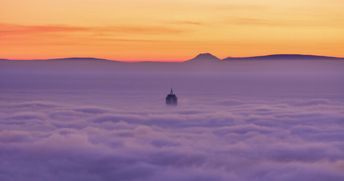 Foggy Sunrise Konya Tower