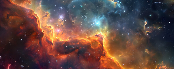 Cosmic inferno: stellar nursery in outer space