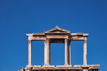 Arch of Hadrian - Monumental gateway resembling a Roman triumphal arch - Athens, Greece