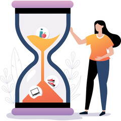 Flat Woman With Hourglass