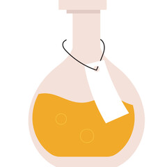 Laboratory Chemical Flask With Label