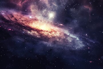 Amazing galaxy with nebulas and cosmic dust