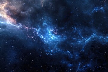 Obraz premium Colorful galaxy with cosmic dust and nebulas