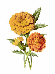 Blooming Flowers of Marigold