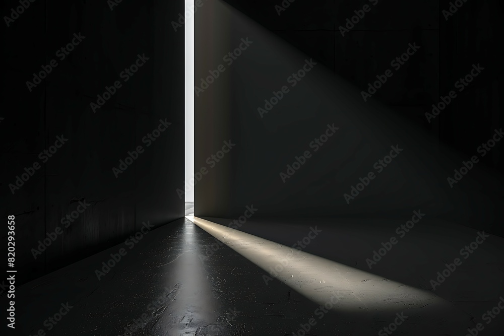 Poster empty stage with spotlights in the dark room. spotlights background