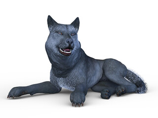 Naklejka premium オオカミ 3DCGレンダリング