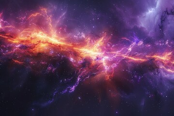 Naklejka premium Bursting Nebula - Elements of this Image Furnished by aigeneerated