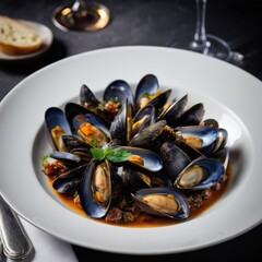 mussels with lemon and parsley