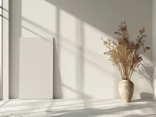 Portrait large 50x70, 20x28, a3,a4, Wooden frame mockup on white wall. Poster mockup. Clean, modern, minimal frame. Empty fra.me Indoor interior, show text or product