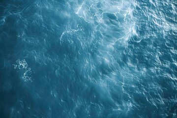 Obraz premium Aerial Top View of Ocean Wave in Blue Sea Water