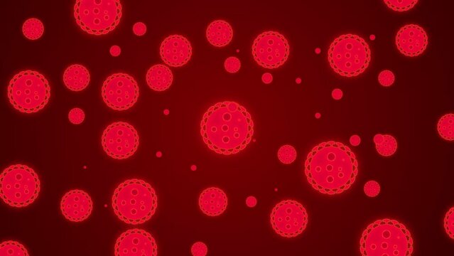 Animation of cell division under a microscope. Dividing and multiplying cells. Cell mitosis concept. Inside human body.