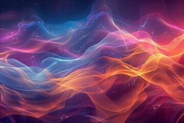 Fototapeta premium Colorful abstract background with swirling smoke wave