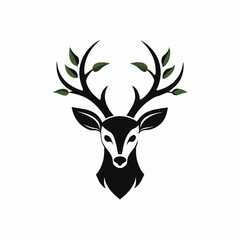 deer logo icon vector art illustration 