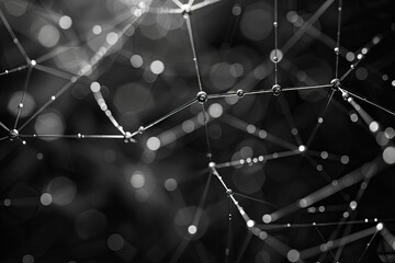 A close up of water droplets on wire