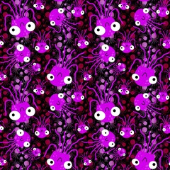 Cartoon sea animals seamless jellyfish pattern for summer print and fabrics