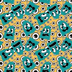 Halloween ghost seamless cartoon pattern for wrapping paper and fabrics