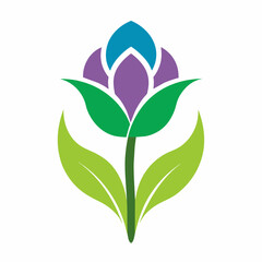 Iris Flower logo vector,unique 
