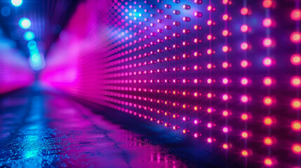 Luminous interior of the night club glowing abstract background