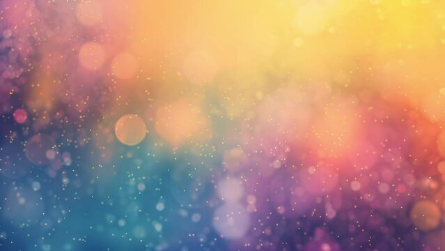 High-resolution, colorful abstract bokeh background with a gradient of warm and cool hues, perfect for creating festive designs, invitations, and digital artwork