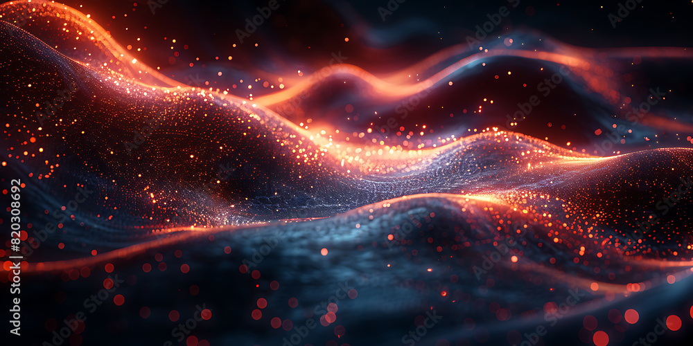 Poster futuristic tech backdrop with abstract textures and patterns
