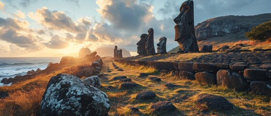 Easter Island, Chile: Known for its massive stone statues, or moai, this remote Polynesian island holds an air of mystery due to its isolated location in the South Pacific.