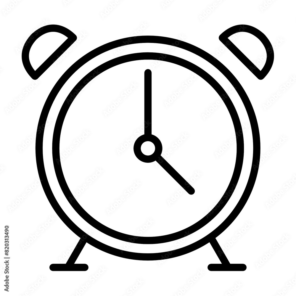 Poster alarm clock icon with simple and modern design
