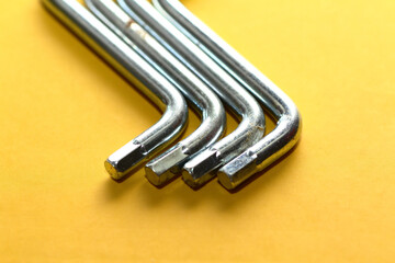 Close up of hex wrench or Allen key