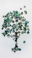 Spring Puzzle Tree Composition