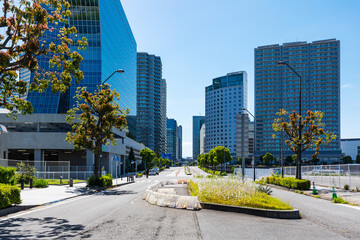 (神奈川県ｰ都市風景)青空のみなとみらい都市風景９
