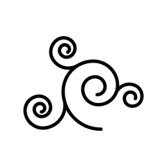 Swirl decoration icon template