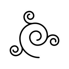 Fototapeta premium Swirl decoration icon template