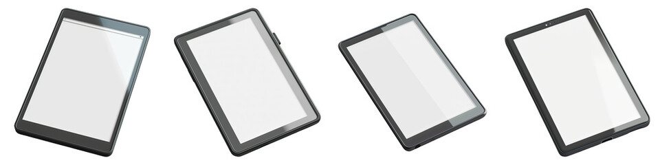 E-Reader isolated on transparent png background. Generative ai