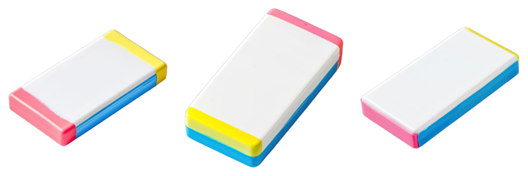 Dry Erase Eraser isolated on transparent png background. Generative ai