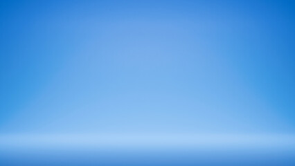 Blue empty bright background copy space. festive and advertising background - best place for your text and design, product placement show room. blue color minimalism backdrop with spotlight gradient