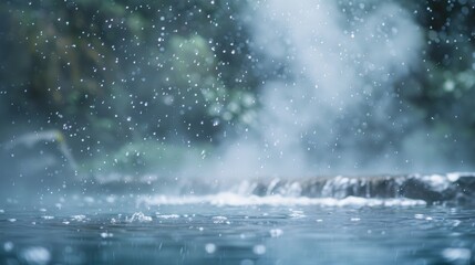 Obraz premium The tranquil waters of a hot spring sit in stark contrast to the violent steam spewing from a nearby fumarole.