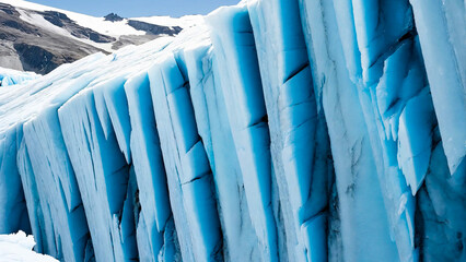 Beautiful ice blue glacier 16:9 with copyspace