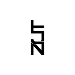 Obraz premium tjn lettering initial monogram logo design
