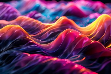 Obraz premium Colorful tech wave