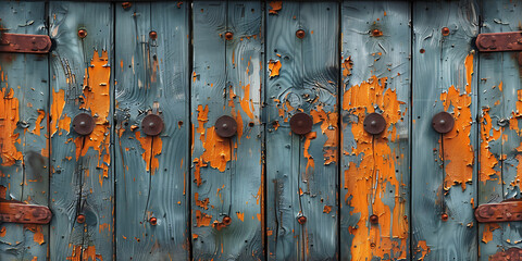 Orange Teal Woodgrain Texture: A Symmetrical Exploration