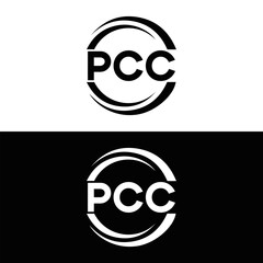 PCC logo. P C C design. White PCC letter. PCC, P C C letter logo design. P C C letter logo design in FIVE, FOUR, THREE, style. letter logo set in one artboard. P C C letter logo vector design.