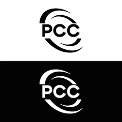 PCC logo. P C C design. White PCC letter. PCC, P C C letter logo design. P C C letter logo design in FIVE, FOUR, THREE, style. letter logo set in one artboard. P C C letter logo vector design.
