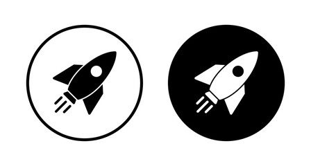 Rocket icon vector isolated on white background. Start Up Concept Symbol. Startup icon
